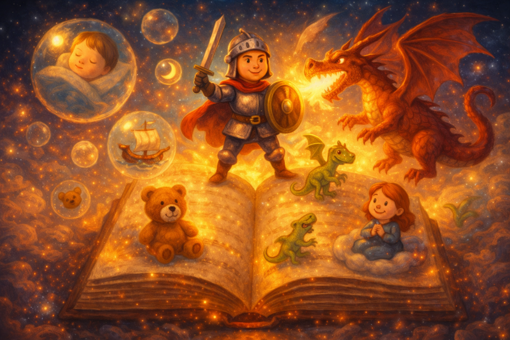 Libro incantato che rappresenta Inventafavole